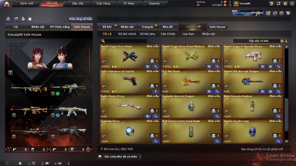 shop acc cf uy tin gia re